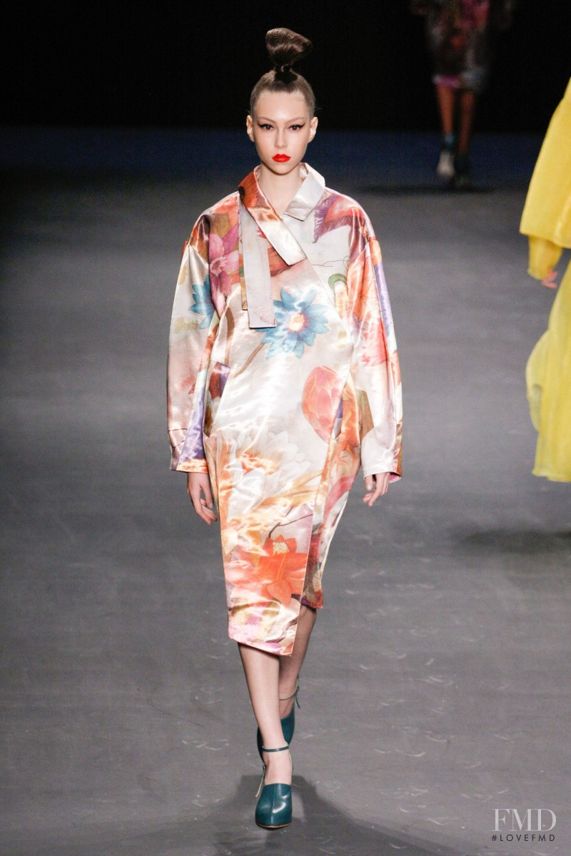 Lorena Maraschi featured in  the Fernanda Yamamoto fashion show for Autumn/Winter 2014