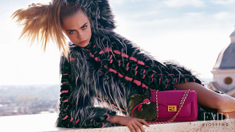 Cara Delevingne featured in  the Fendi advertisement for Autumn/Winter 2013