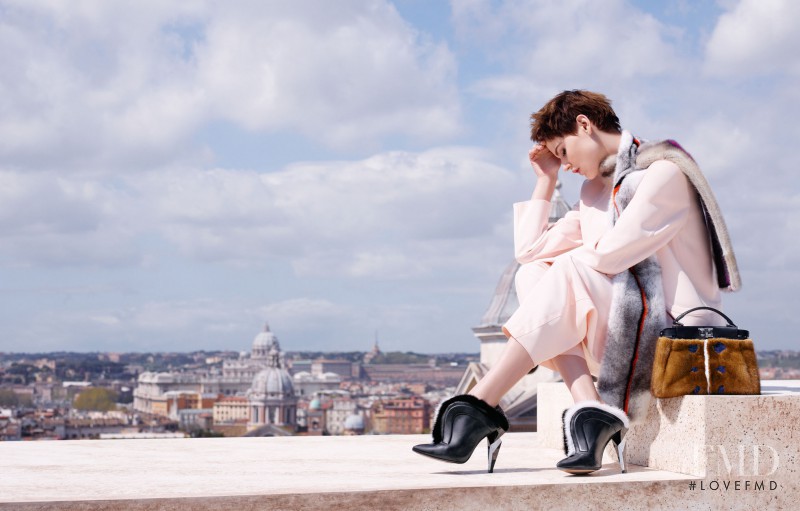 Saskia de Brauw featured in  the Fendi advertisement for Autumn/Winter 2013