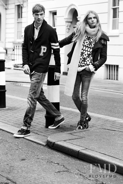 Cara Delevingne featured in  the Pepe Jeans London advertisement for Autumn/Winter 2013