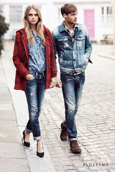 Cara Delevingne featured in  the Pepe Jeans London advertisement for Autumn/Winter 2013