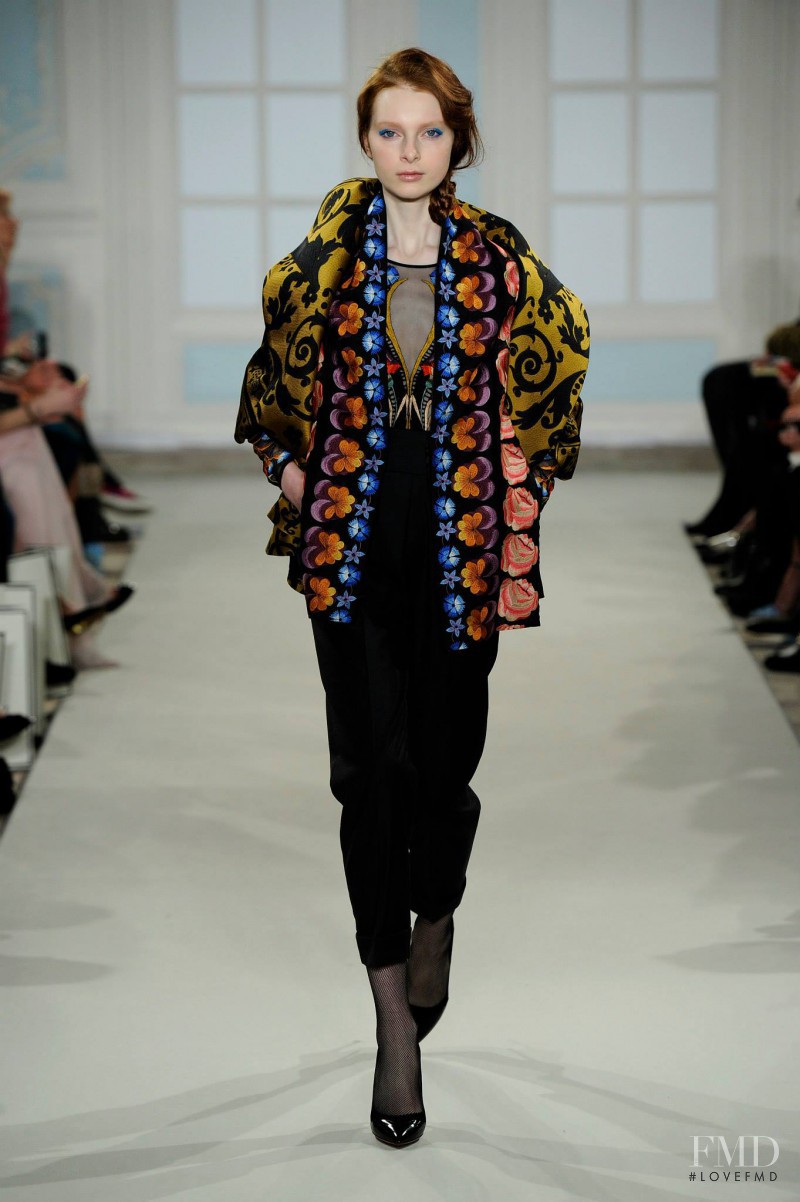Dasha Gold featured in  the Temperley London fashion show for Autumn/Winter 2014