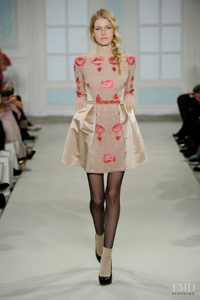 Louise Parker featured in  the Temperley London fashion show for Autumn/Winter 2014