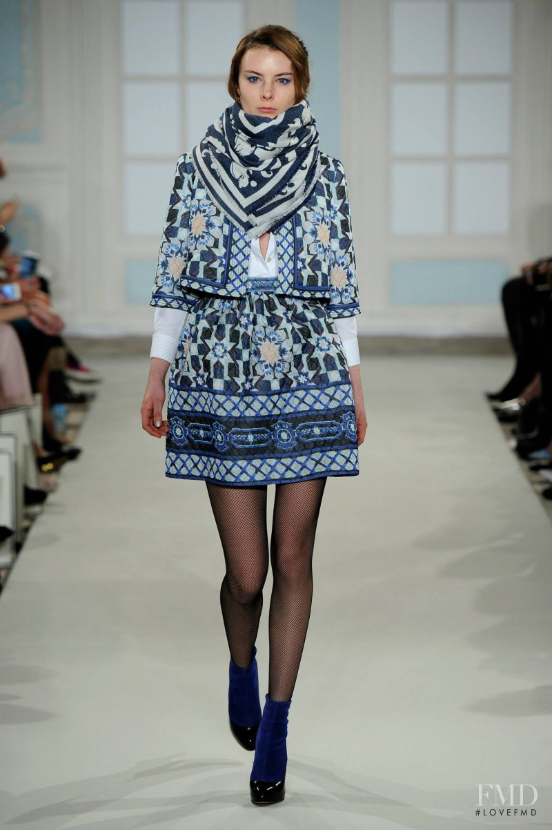 Emilie Ellehauge featured in  the Temperley London fashion show for Autumn/Winter 2014