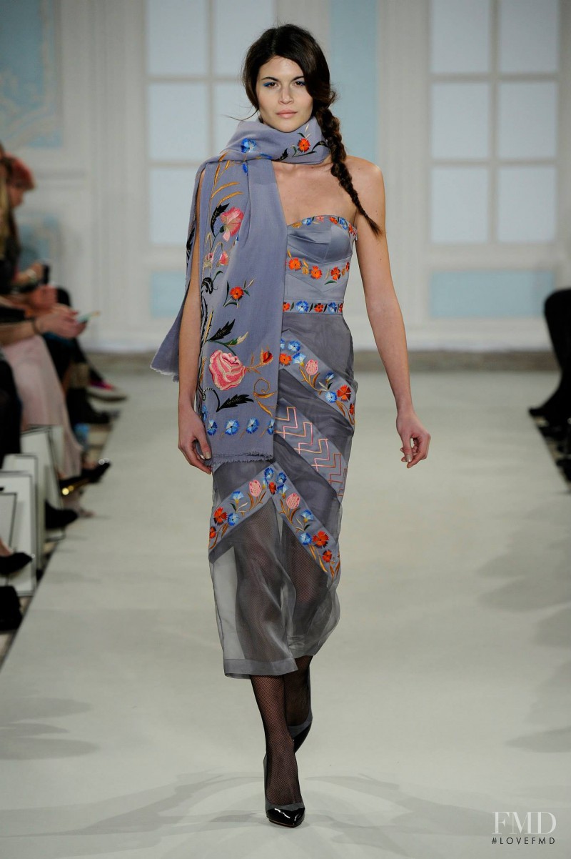 Lina Sandberg featured in  the Temperley London fashion show for Autumn/Winter 2014