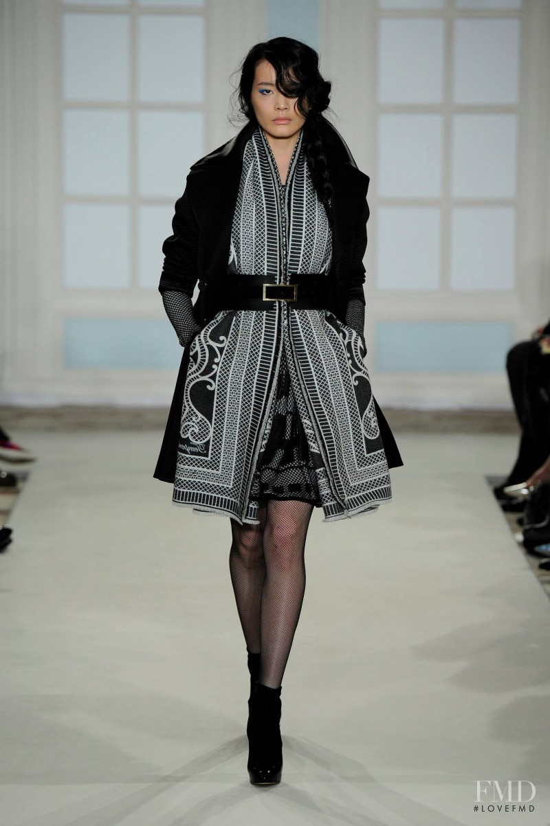 Li Wei Shan featured in  the Temperley London fashion show for Autumn/Winter 2014