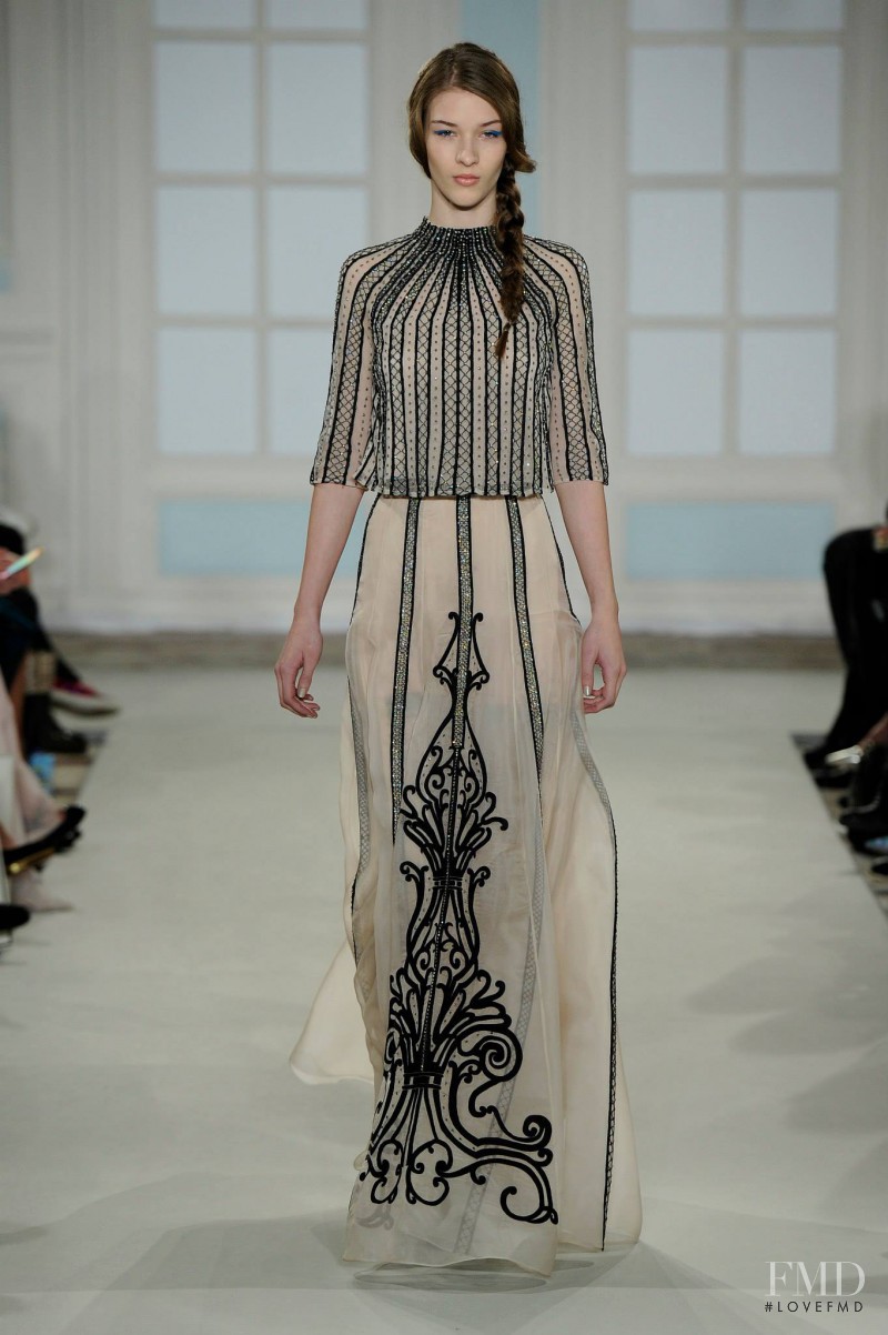 Elena Bartels featured in  the Temperley London fashion show for Autumn/Winter 2014