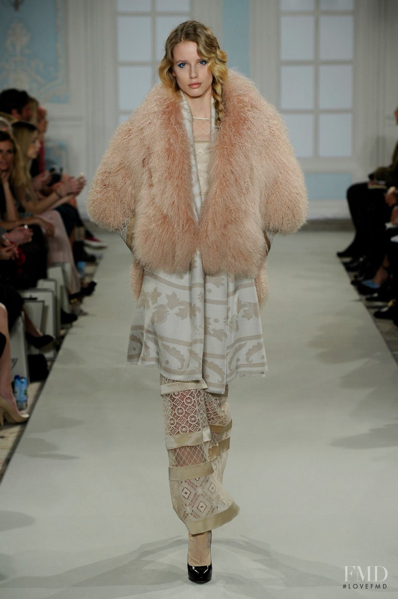 Quirine Engel featured in  the Temperley London fashion show for Autumn/Winter 2014