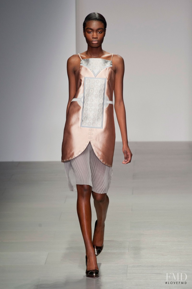 Kayla Clarke featured in  the Holly Fulton fashion show for Autumn/Winter 2014