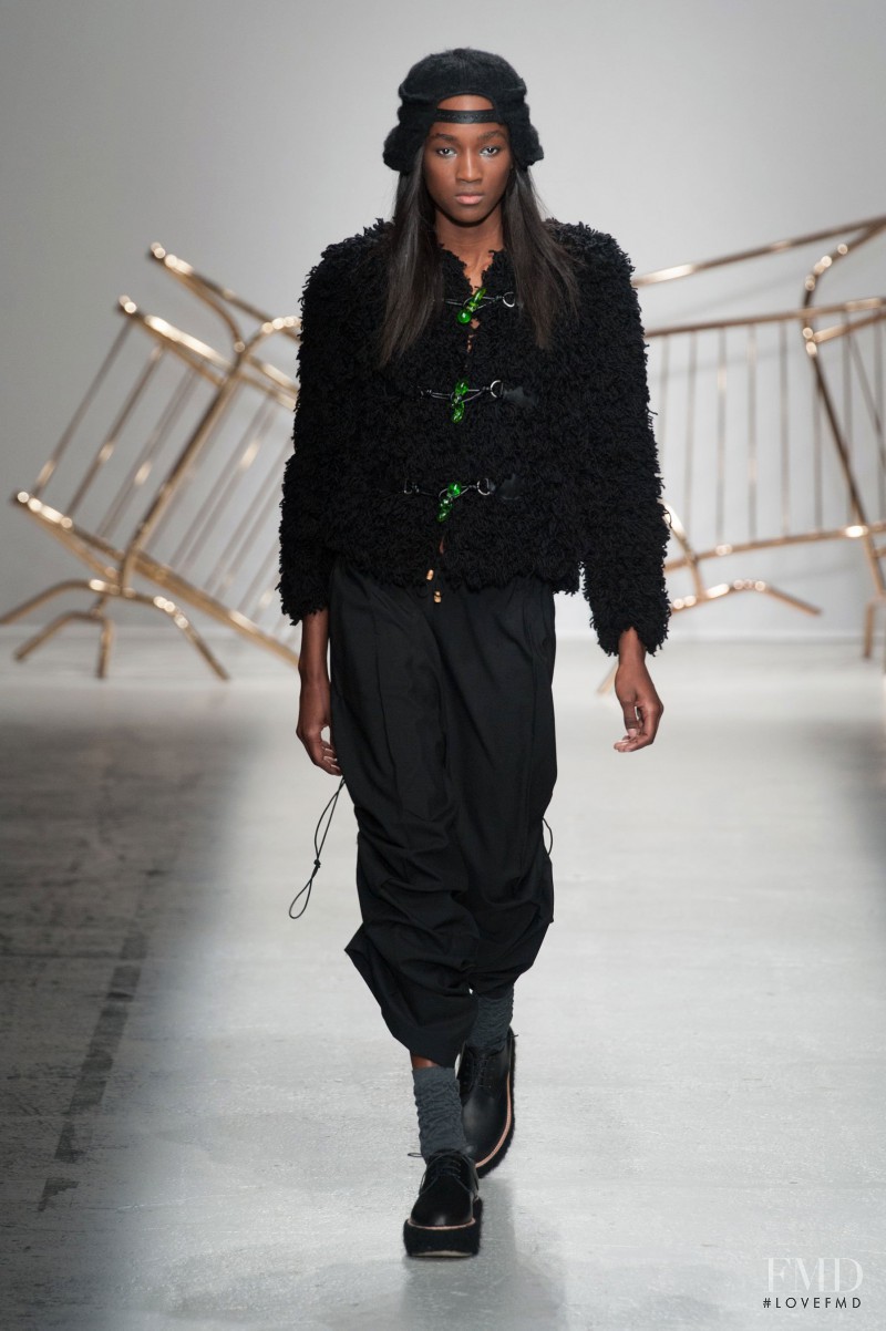 Janica Compte featured in  the Julien David fashion show for Autumn/Winter 2014