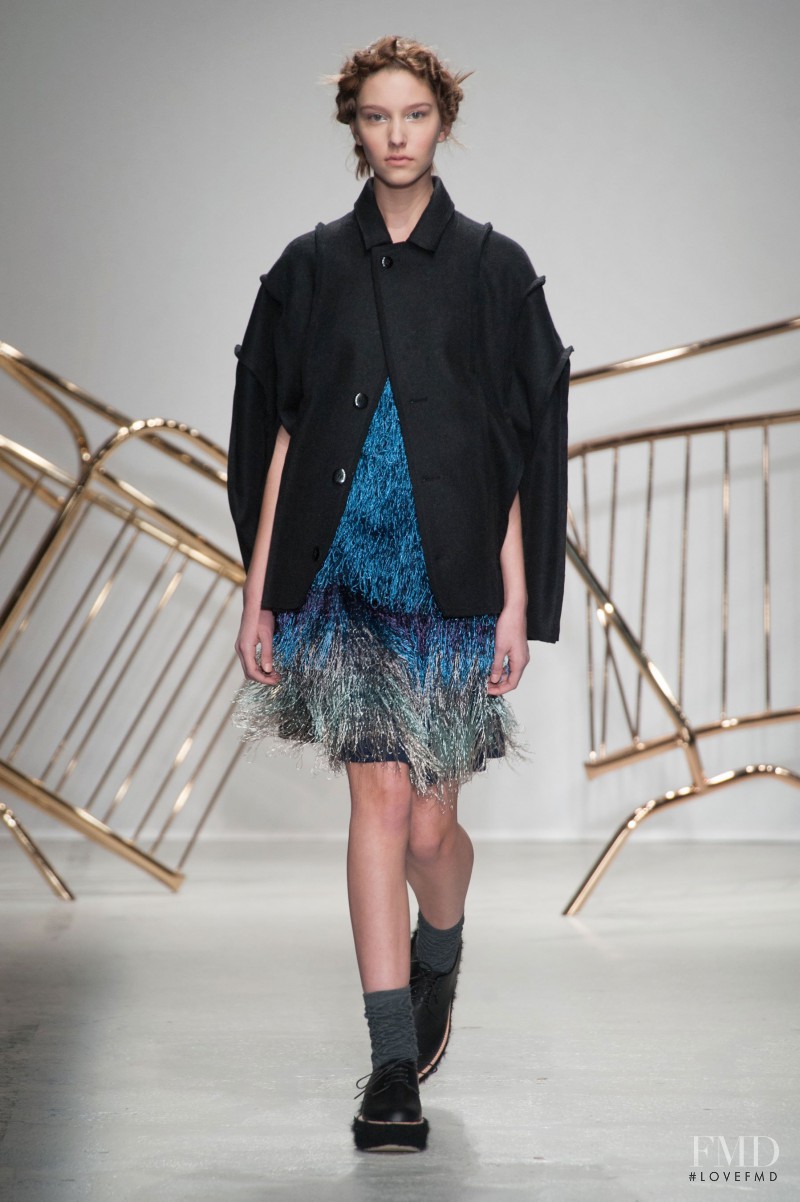 Sarah Harper featured in  the Julien David fashion show for Autumn/Winter 2014