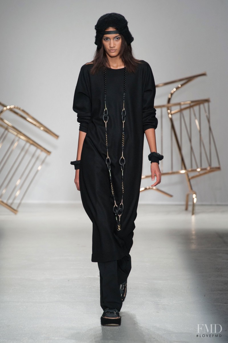 Hadassa Lima featured in  the Julien David fashion show for Autumn/Winter 2014