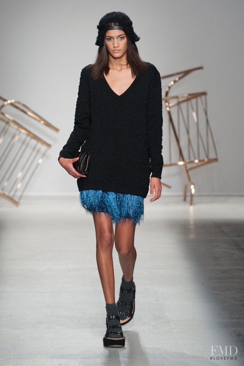 Hadassa Lima featured in  the Julien David fashion show for Autumn/Winter 2014