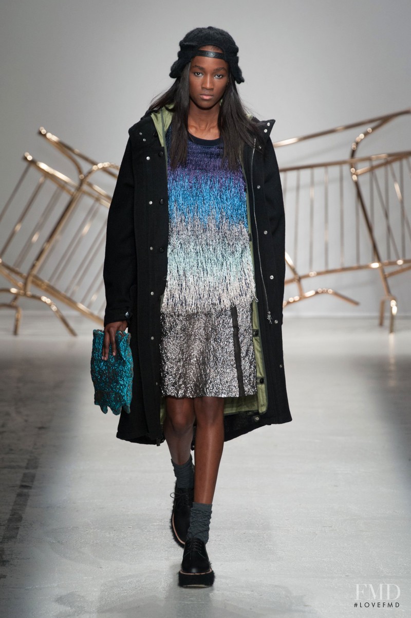 Janica Compte featured in  the Julien David fashion show for Autumn/Winter 2014