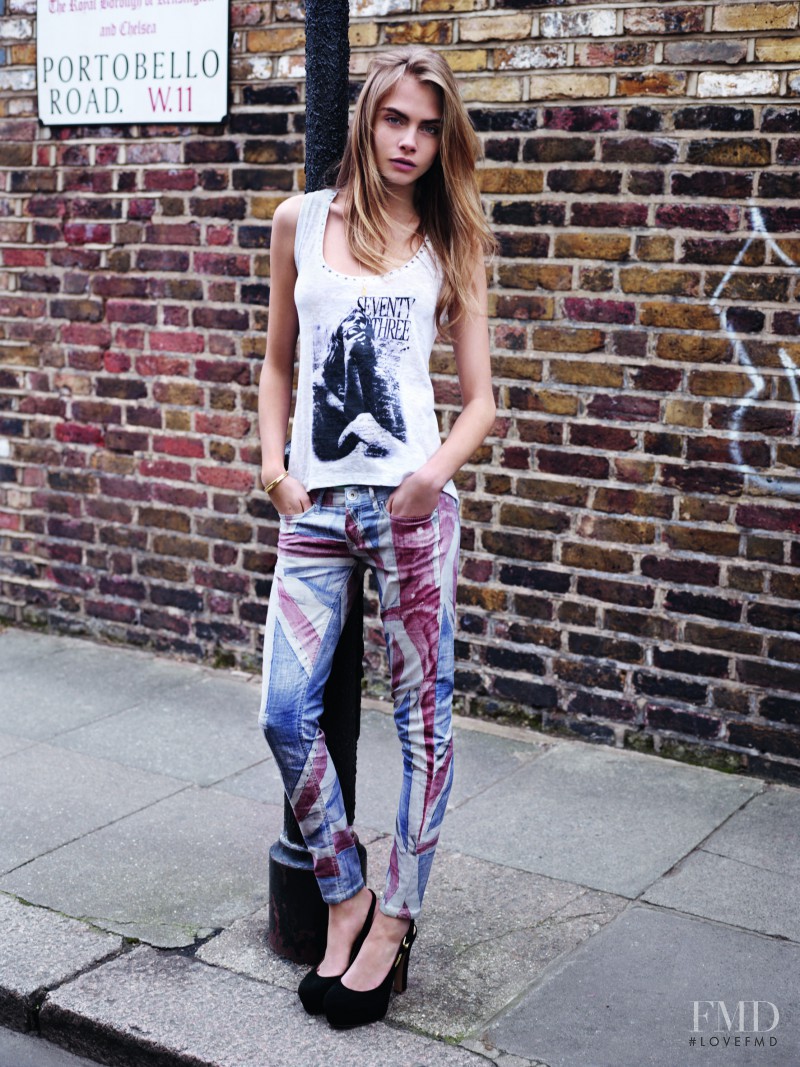 Cara Delevingne featured in  the Pepe Jeans London advertisement for Spring/Summer 2013
