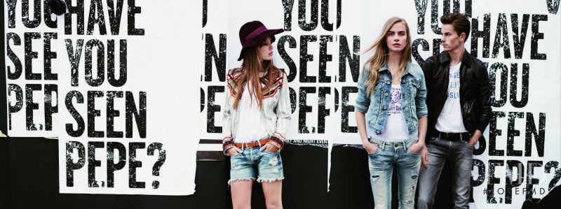 Cara Delevingne featured in  the Pepe Jeans London advertisement for Spring/Summer 2013