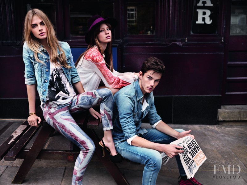 Cara Delevingne featured in  the Pepe Jeans London advertisement for Spring/Summer 2013