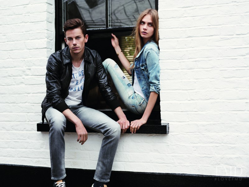 Cara Delevingne featured in  the Pepe Jeans London advertisement for Spring/Summer 2013