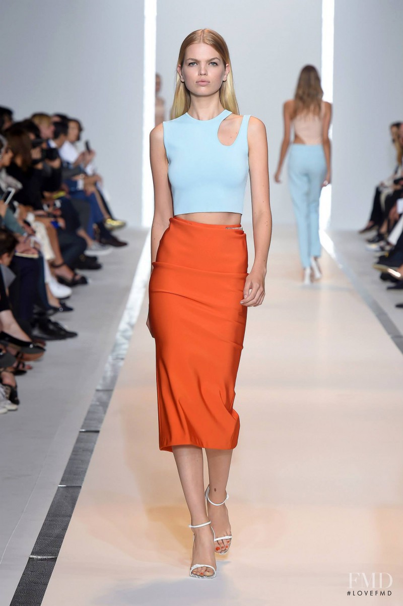 Daphne Groeneveld featured in  the Mugler fashion show for Spring/Summer 2015