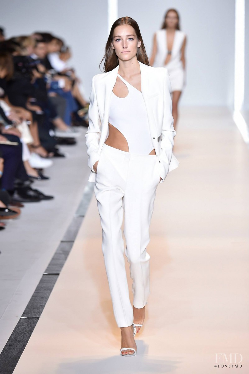 Joséphine Le Tutour featured in  the Mugler fashion show for Spring/Summer 2015