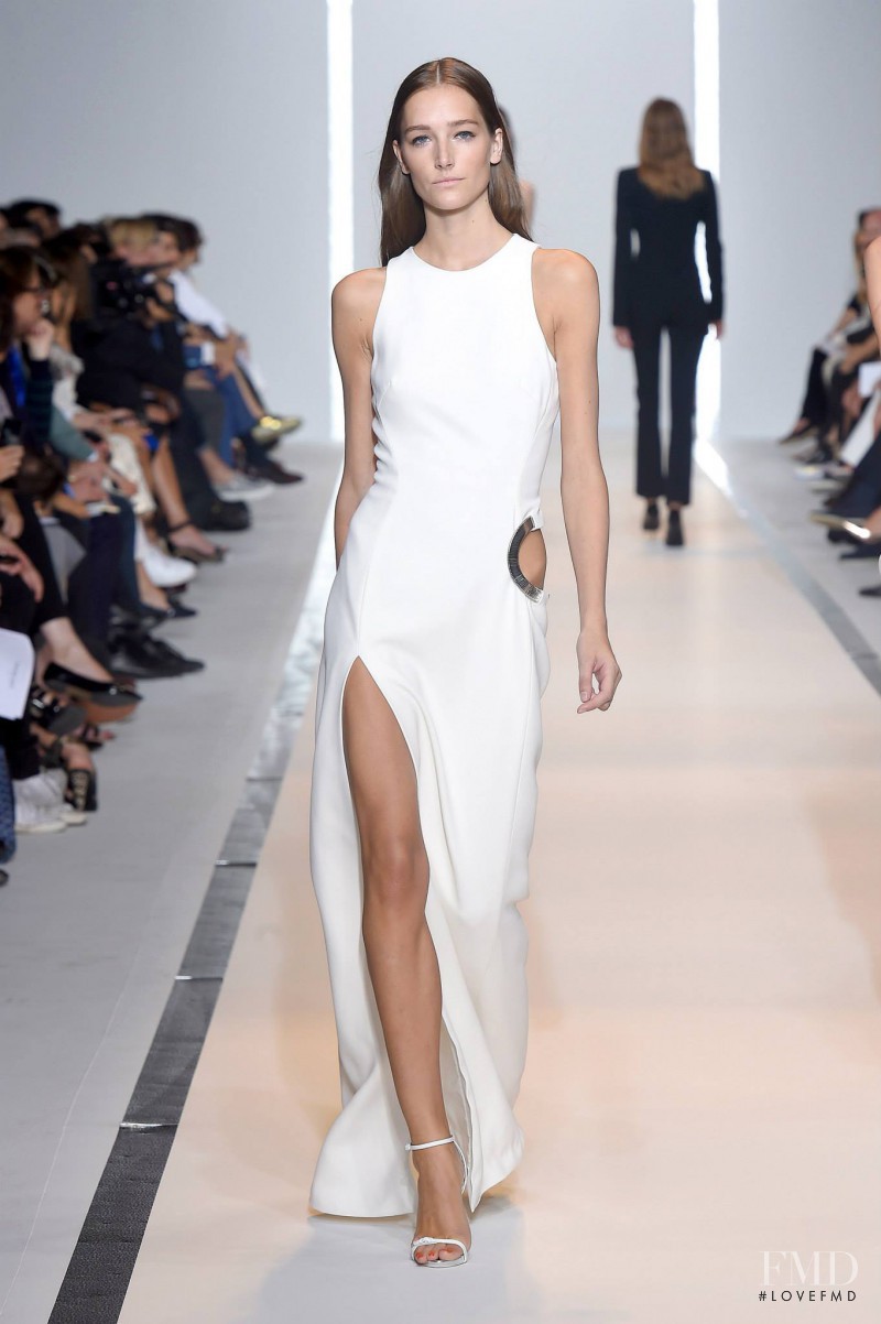 Joséphine Le Tutour featured in  the Mugler fashion show for Spring/Summer 2015