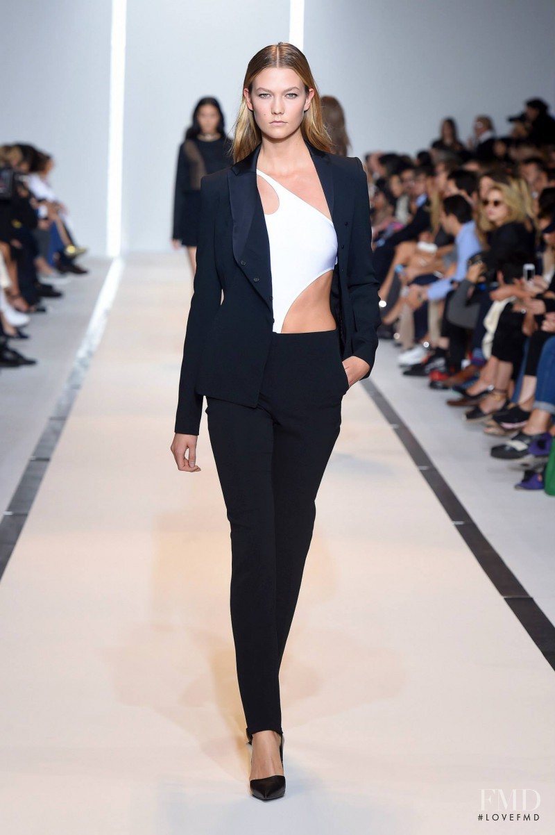Karlie Kloss featured in  the Mugler fashion show for Spring/Summer 2015