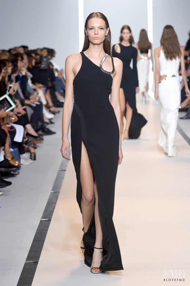 Mina Cvetkovic featured in  the Mugler fashion show for Spring/Summer 2015
