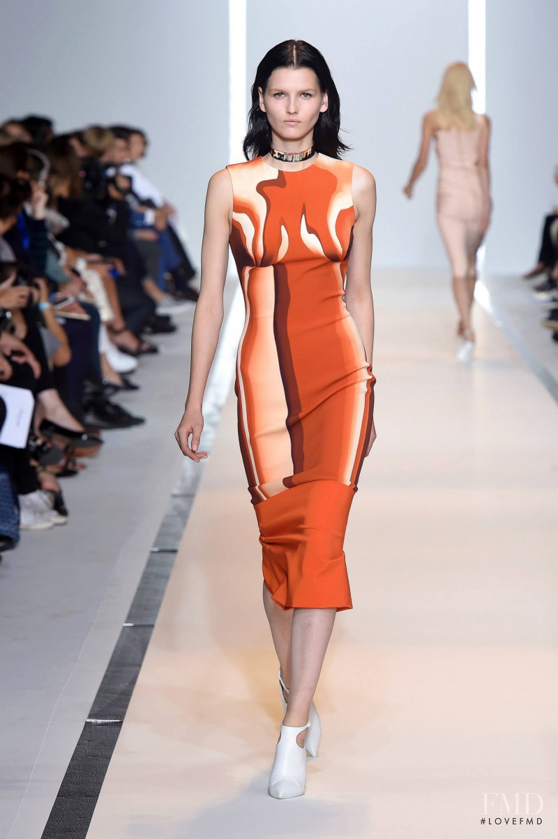 Katlin Aas featured in  the Mugler fashion show for Spring/Summer 2015