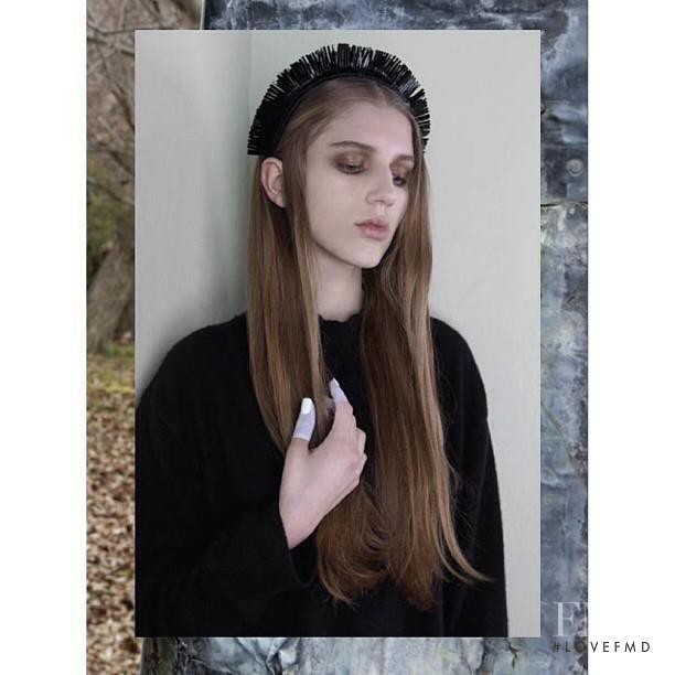 Sabina Lobova featured in  the SuperDuper Hats The Feminine Mystique advertisement for Autumn/Winter 2014