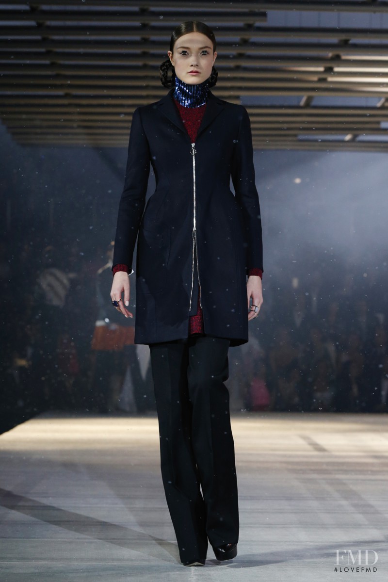 Yumi Lambert featured in  the Christian Dior fashion show for Pre-Fall 2015