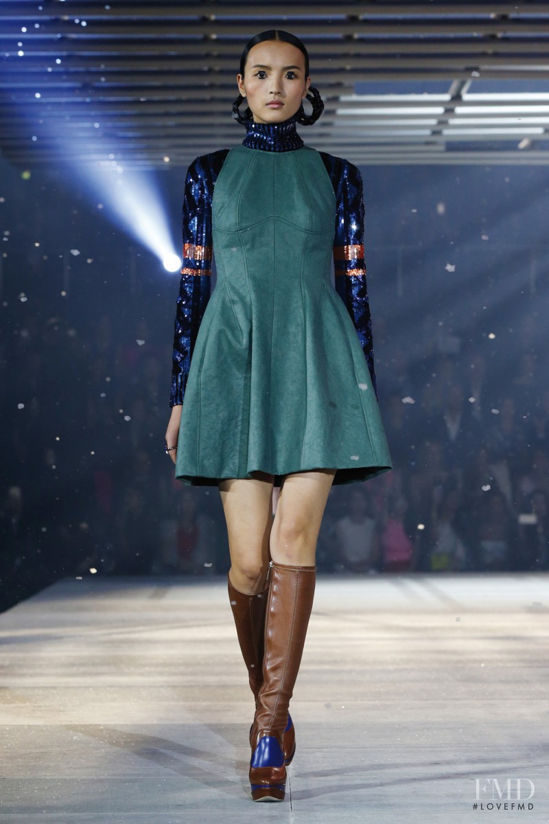 Luping Wang featured in  the Christian Dior fashion show for Pre-Fall 2015