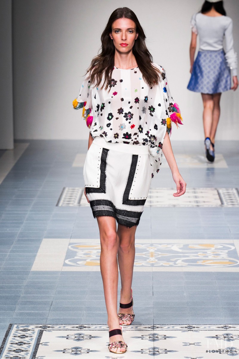 Larissa Mascarenhas featured in  the Kristina Ti fashion show for Spring/Summer 2015