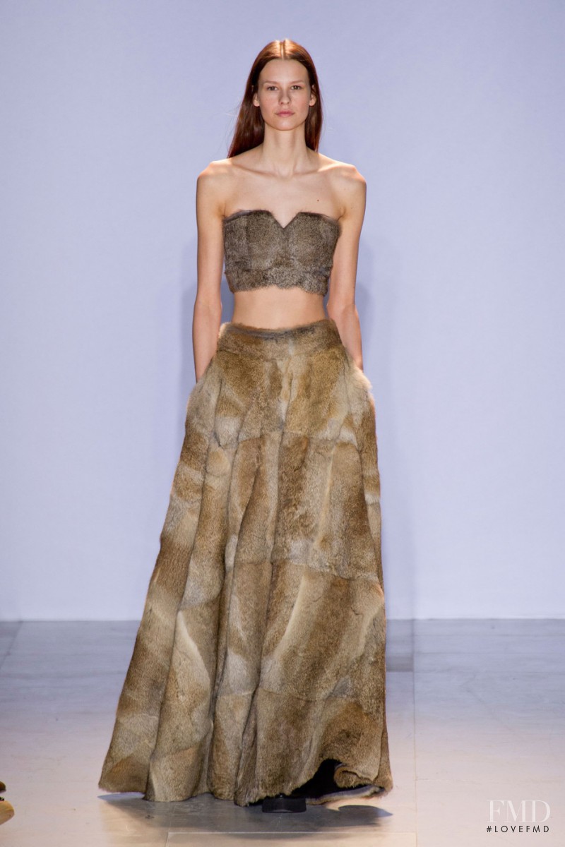 Mariina Keskitalo featured in  the Yang Li fashion show for Autumn/Winter 2014
