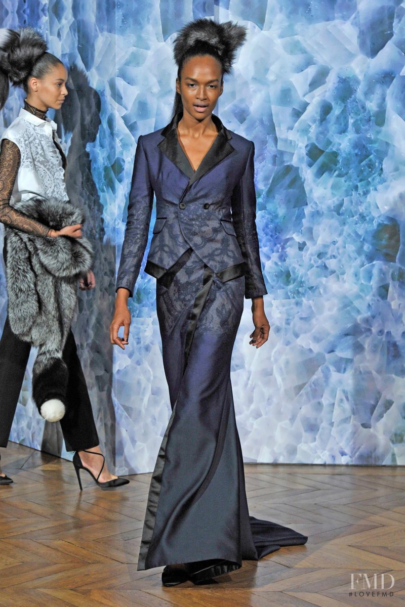 Marieme Hoang-Gia featured in  the Alexis Mabille fashion show for Autumn/Winter 2014