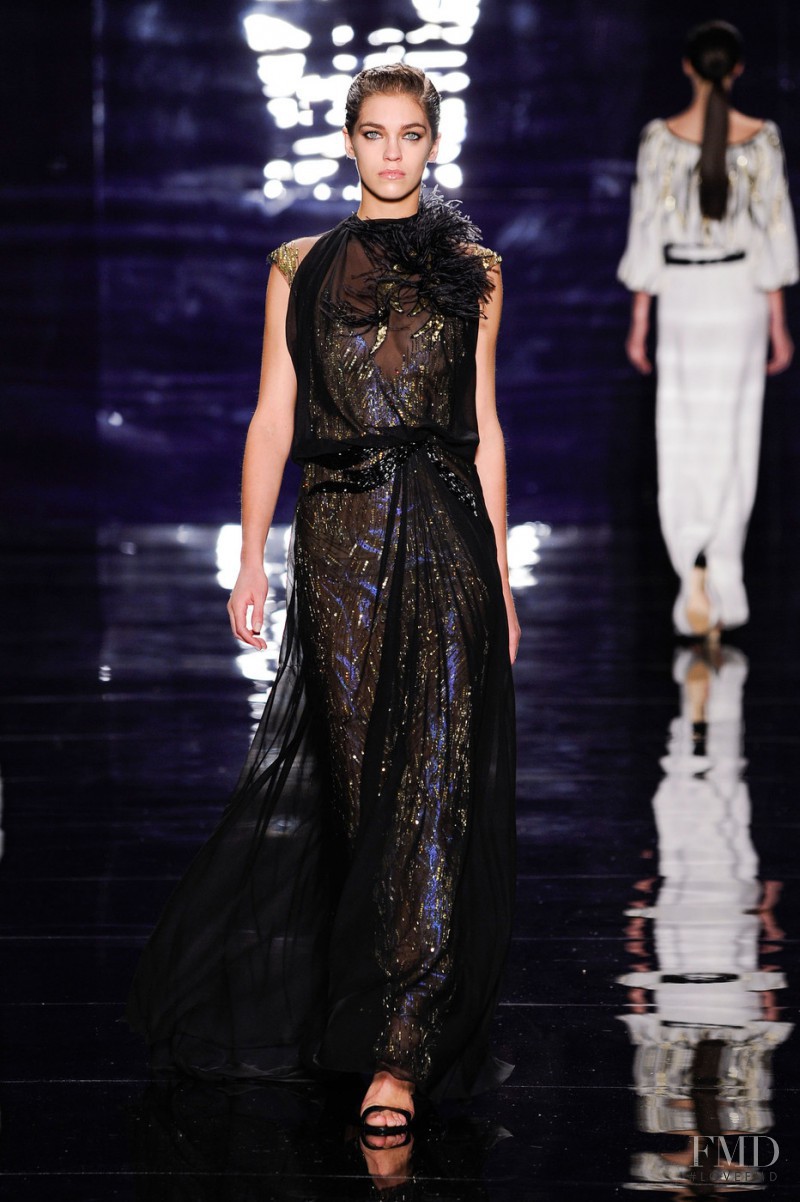 Samantha Gradoville featured in  the Reem Acra fashion show for Autumn/Winter 2014