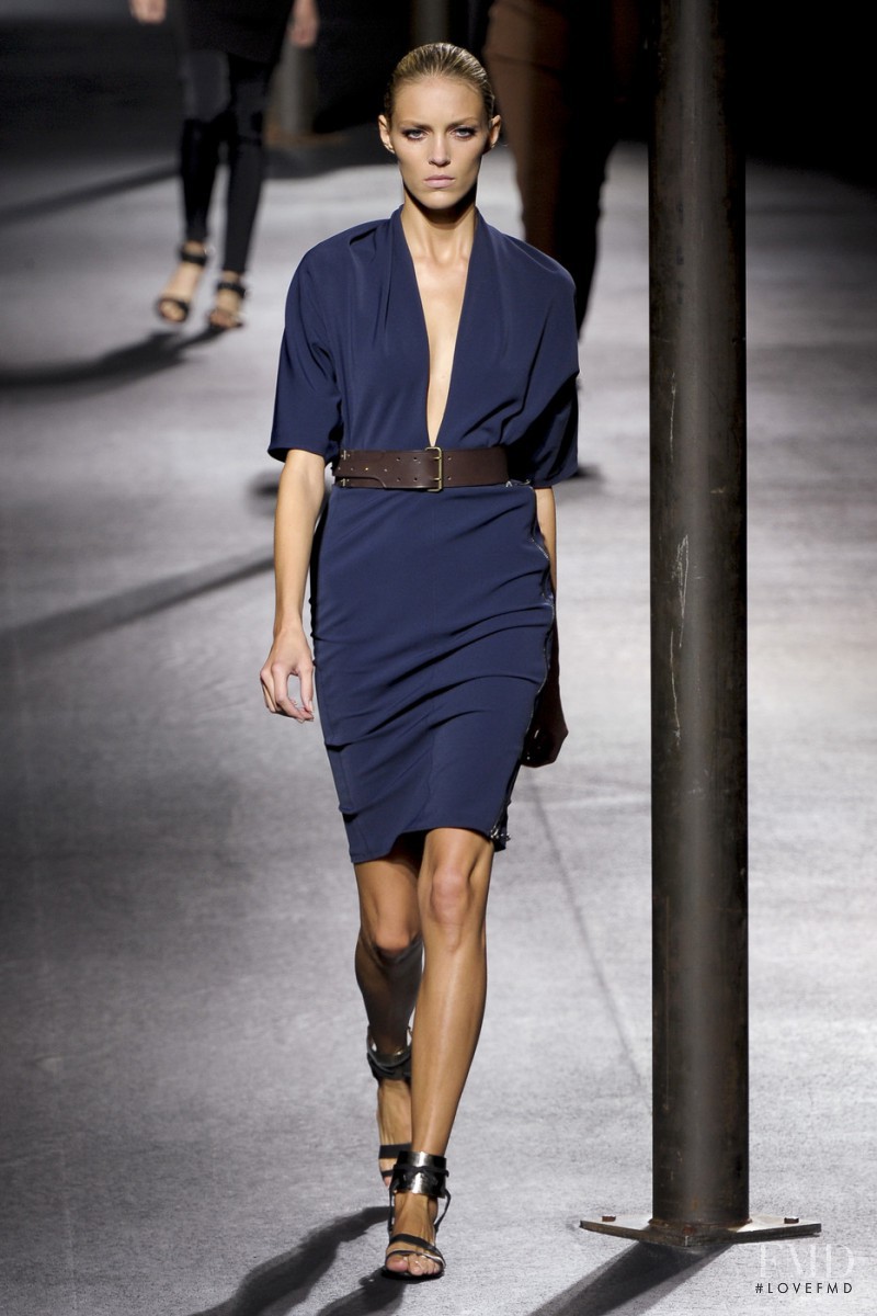 Anja Rubik featured in  the Lanvin fashion show for Spring/Summer 2011
