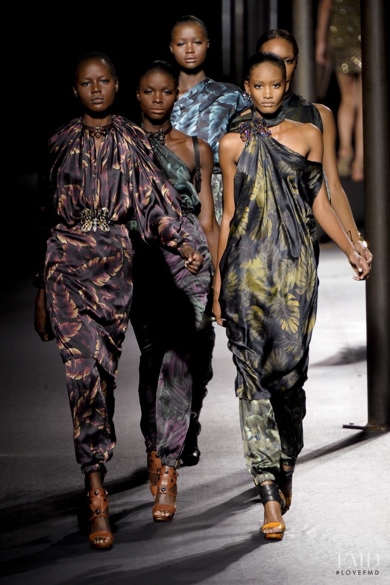 Ajak Deng featured in  the Lanvin fashion show for Spring/Summer 2011