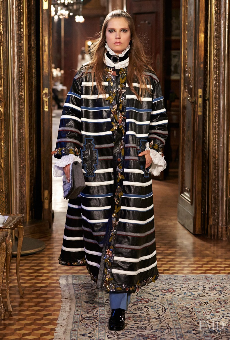 Caroline Brasch Nielsen featured in  the Chanel fashion show for Pre-Fall 2015