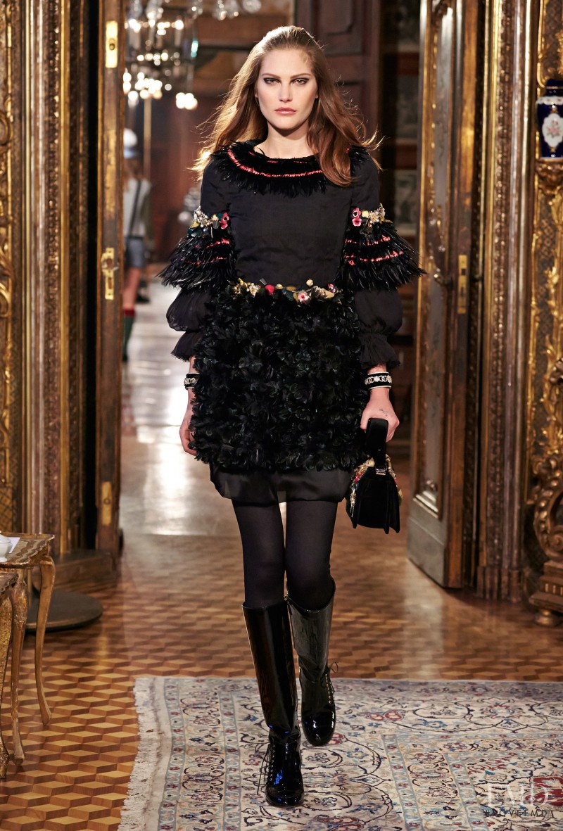 Catherine McNeil featured in  the Chanel fashion show for Pre-Fall 2015