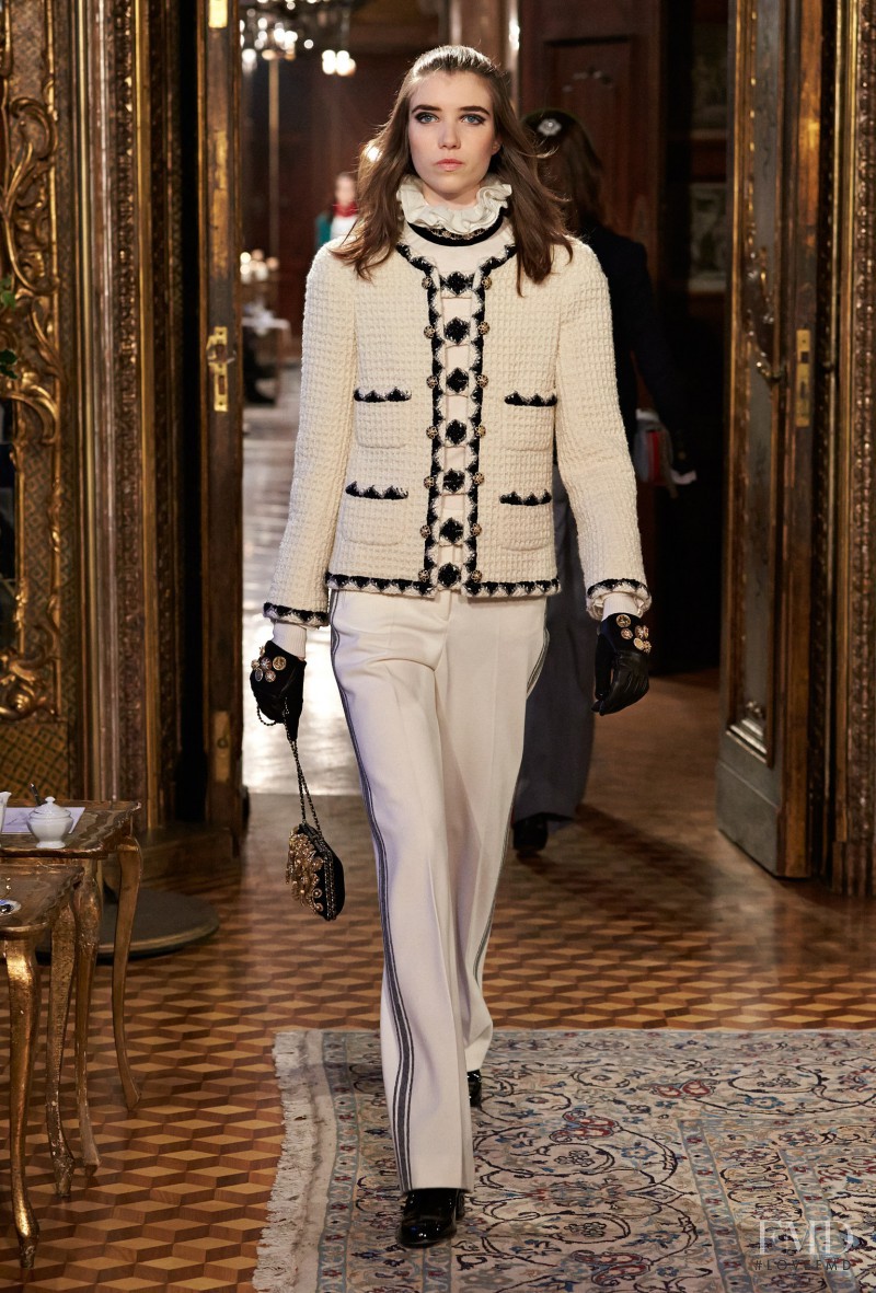 Grace Hartzel featured in  the Chanel fashion show for Pre-Fall 2015