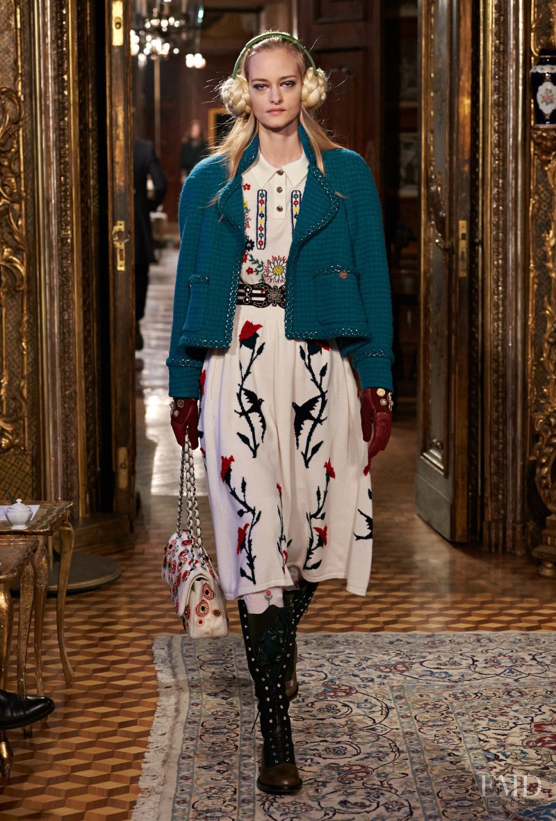 Nadine Strittmatter featured in  the Chanel fashion show for Pre-Fall 2015