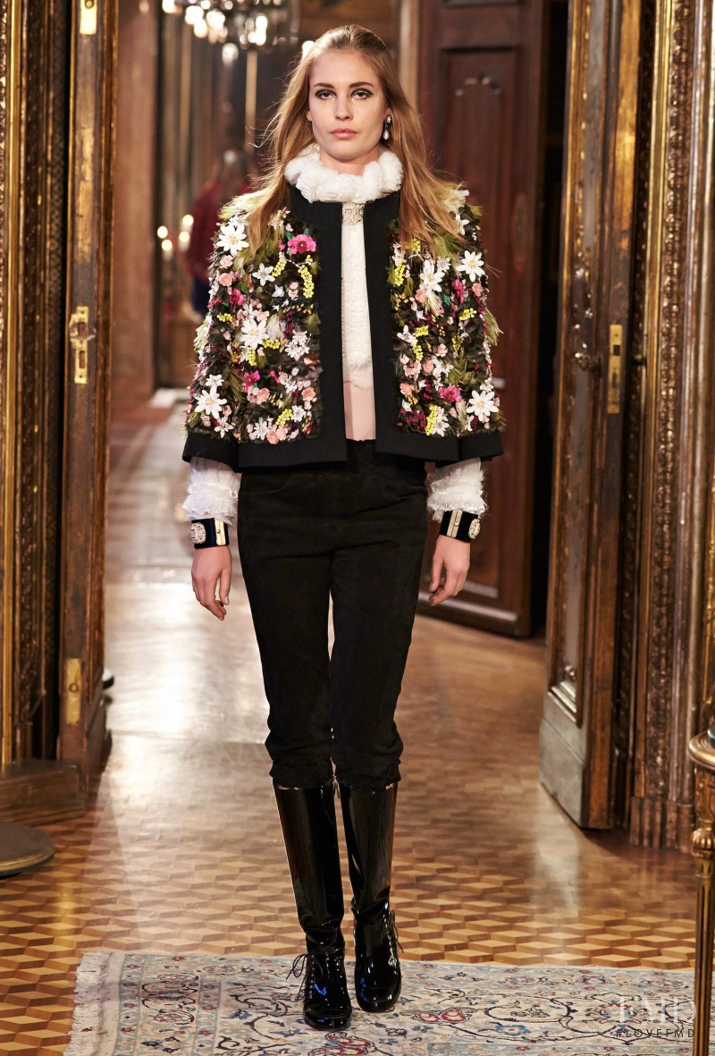 Nadja Bender featured in  the Chanel fashion show for Pre-Fall 2015