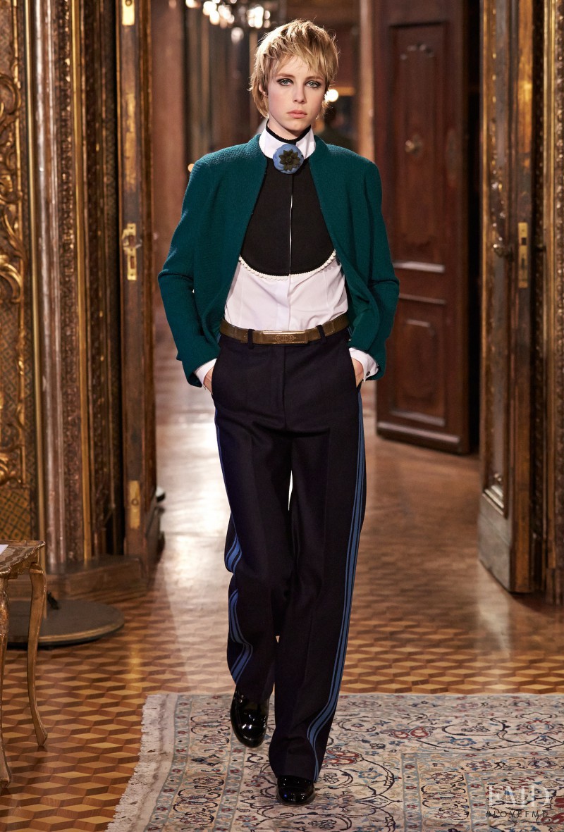 Edie Campbell featured in  the Chanel fashion show for Pre-Fall 2015