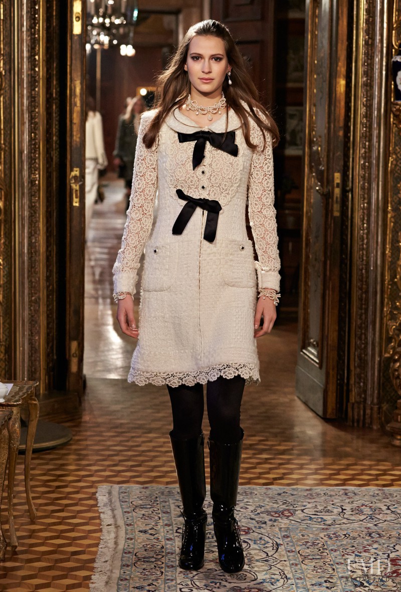 Jeanne Cadieu featured in  the Chanel fashion show for Pre-Fall 2015