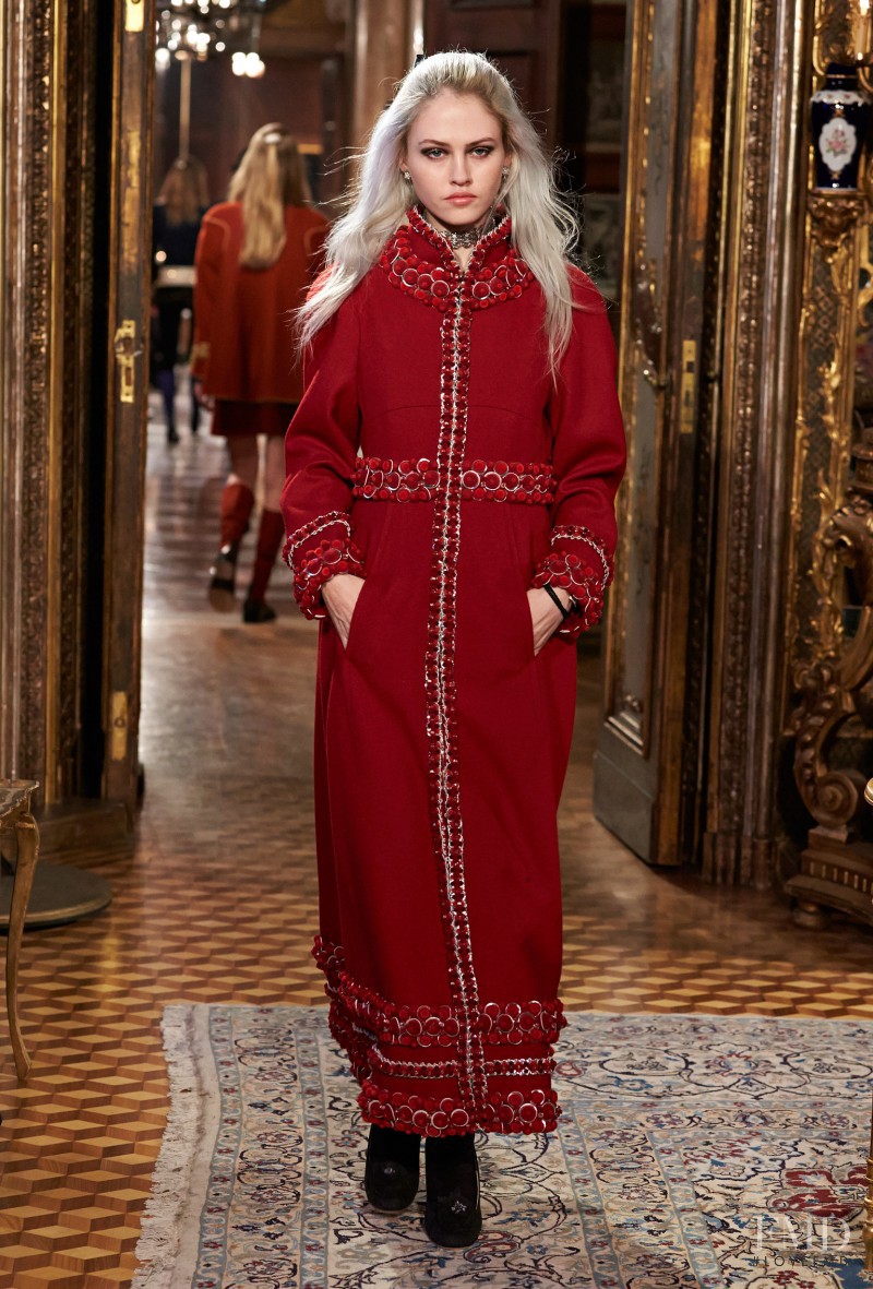 Charlotte Free featured in  the Chanel fashion show for Pre-Fall 2015