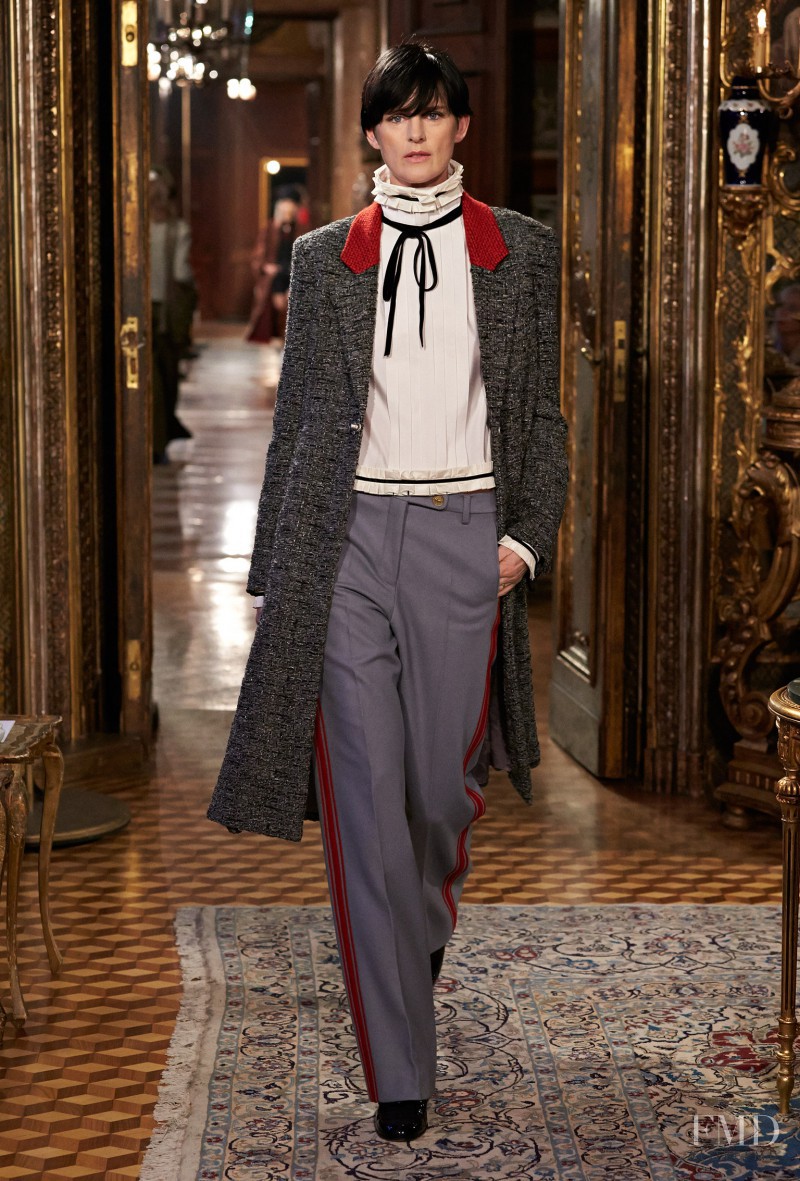 Stella Tennant featured in  the Chanel fashion show for Pre-Fall 2015