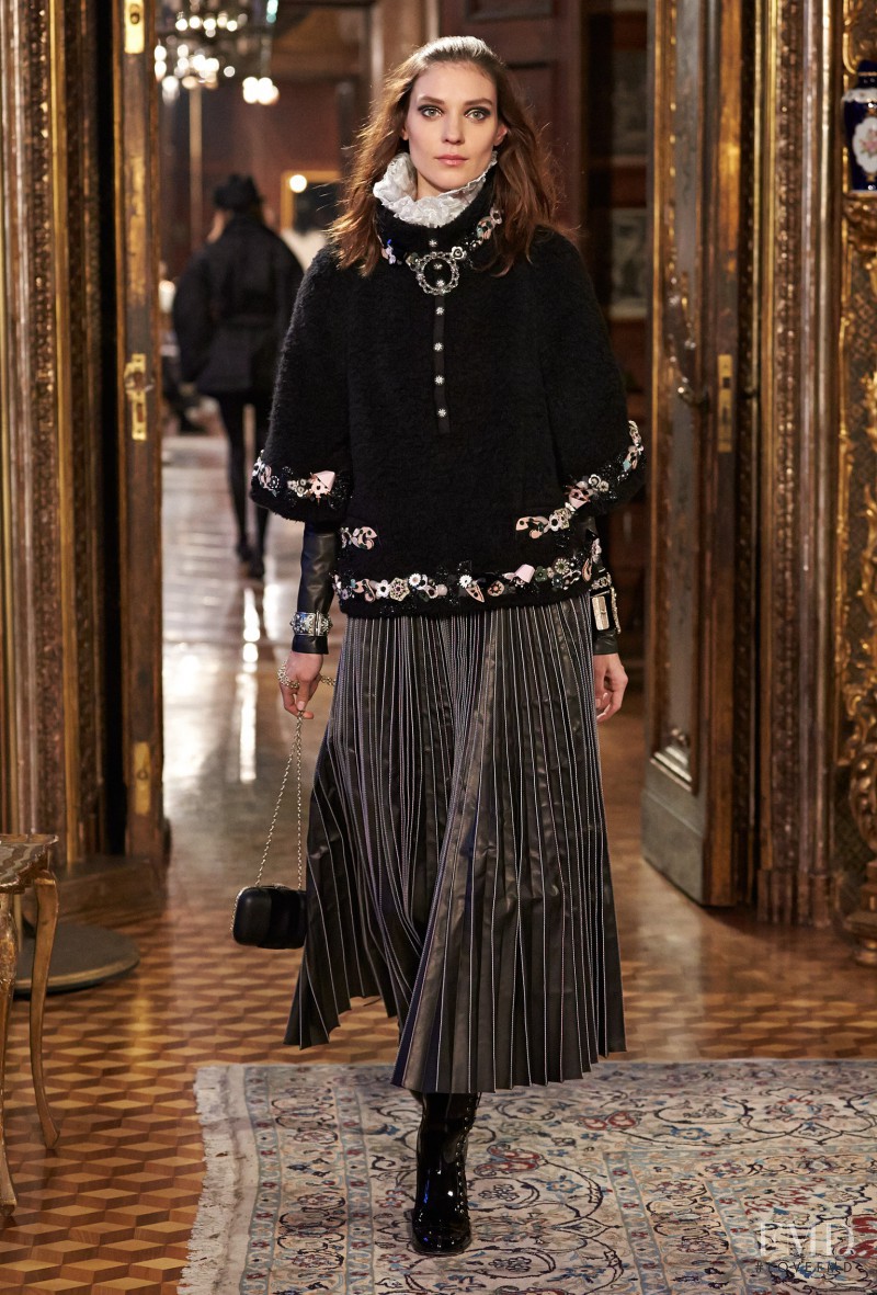 Kati Nescher featured in  the Chanel fashion show for Pre-Fall 2015