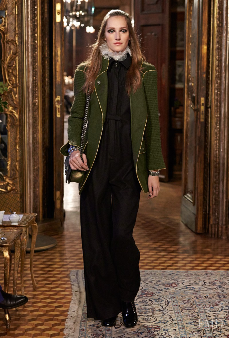 Joséphine Le Tutour featured in  the Chanel fashion show for Pre-Fall 2015