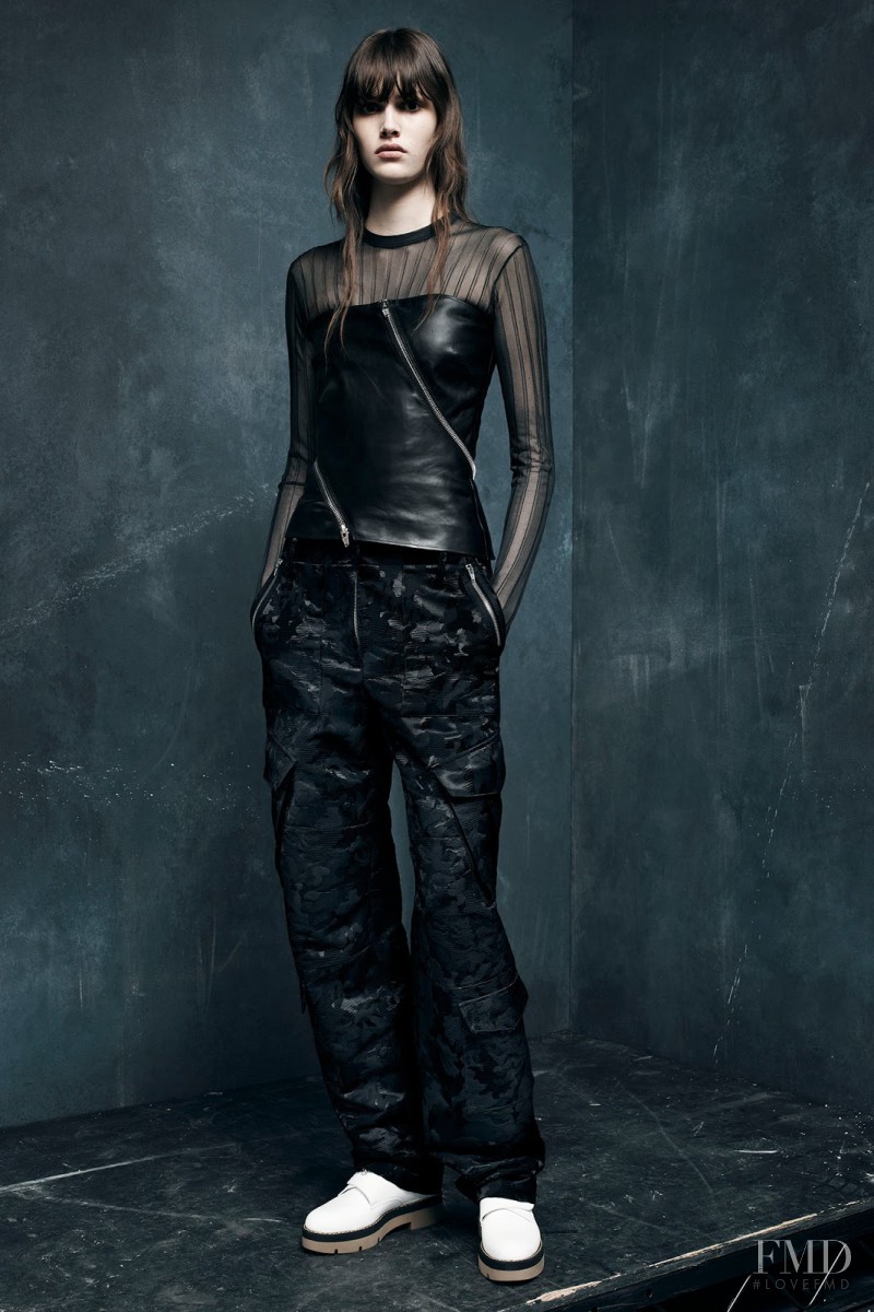 Vanessa Moody featured in  the Alexander Wang lookbook for Pre-Fall 2015