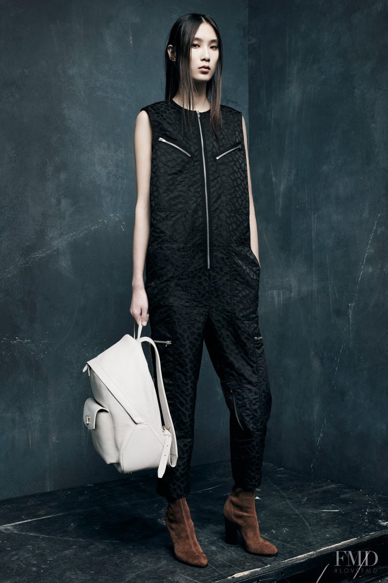 Dongqi Xue featured in  the Alexander Wang lookbook for Pre-Fall 2015